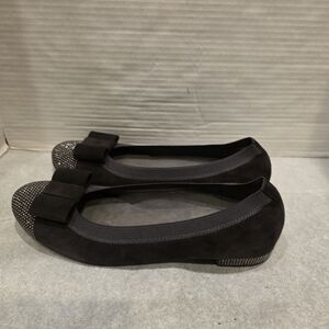 Stuart Weitzman Cabot Suede Studded Cap Toe Ballet Flats Size 7 1/2 M.